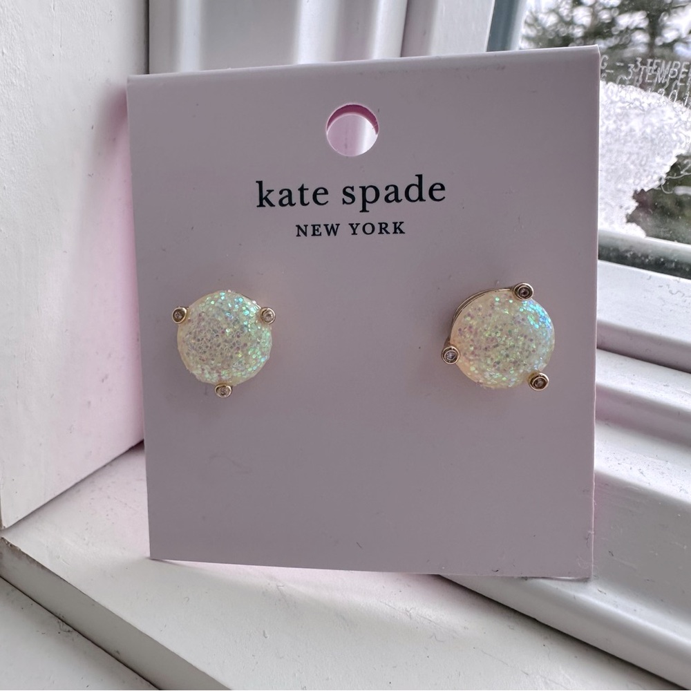 kate spade - Rise and Shine Opal Glitter Studs Earrings, NWT
